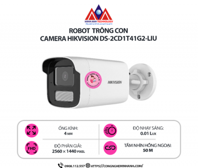 Robot Trông Con Camera Hikvision DS-2CD1T41G2-LIU -  Giám Sát Thông Minh, An Toàn Tuyệt Đối
