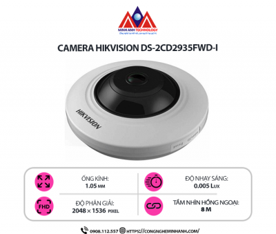 Camera Hikvision DS-2CD2935FWD-I - Camera Toàn Cảnh 360° Chất Lượng Cao, Giám Sát Hiệu Quả, Hình Ảnh Sắc Nét