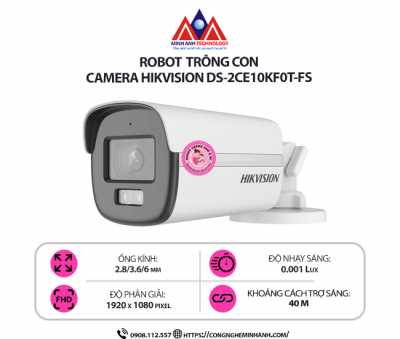 Camera Hikvision DS-2CE10KF0T-FS – Chống Nước, Ghi Âm, Hình Ảnh Cực Nét