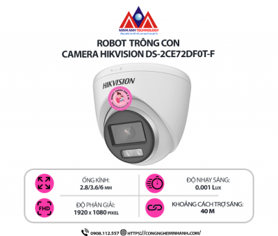 Camera Hikvision DS-2CE72DF0T-F - Quan Sát Ban Đêm Có Màu, Hình Ảnh Sắc Nét