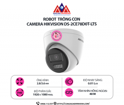 Camera Hikvision DS-2CE12DF0T-F - Hồng Ngoại 20m, Độ Phân Giải Cao, Giám Sát An Ninh