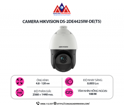 Camera Hikvision DS-2DE4425IW-DE - Giải Pháp An Ninh Tinh Tế Với 4MP và Zoom Quang Học 25X