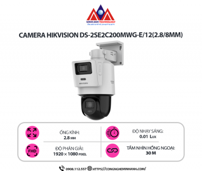 Camera Hikvision DS-2SE2C200MWG-E/12 (2.8/8MM) – Camera An Ninh Xoay Zoom, Quan Sát Toàn Diện 24/7