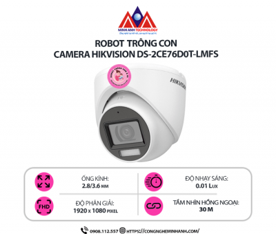 Camera Hikvision DS-2CE76D0T-LMFS – Hình Ảnh Rõ Nét, Âm Thanh Chuẩn