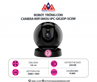 Camera WiFi IMOU IPC-GK2DP-5C0W - Full HD 2K, AI phát hiện người, Đàm thoại 2 chiều