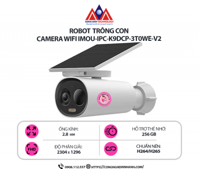 Camera Wifi IMOU IPC-K9DCP-3T0WE-V2 – Ghi hình 2K QHD, AI phát hiện người, tích hợp còi báo động, đàm thoại 2 chiều