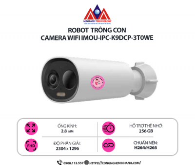 Camera Wifi IMOU IPC-K9DCP-3T0WE – Giám Sát Siêu Nét 3MP, Phát Hiện Người, Đàm Thoại 2 Chiều