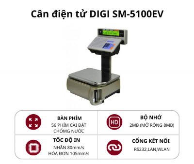 Cân điện tử DIGI SM-5100EV