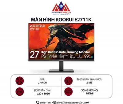 Màn hình Koorui E2711K 27 inch FHD 144Hz 1ms
