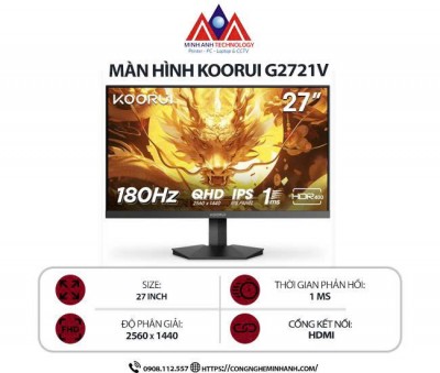 Màn hình Gaming Koorui G2721V 27 inch QHD 180Hz 1ms