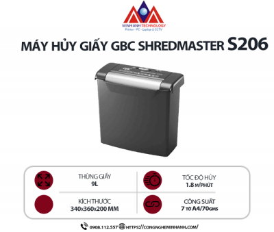 Máy hủy giấy GBC SHREDMASTER S206