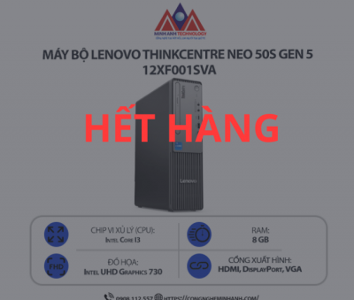 Máy bộ Lenovo ThinkCentre neo 50s Gen 5 12XF001SVA (i3-13100/ Ram 8GB/ SSD 512GB/ Windows 11 1Y)