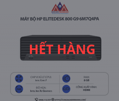 Máy bộ HP Elitedesk 800 G9 SFF 6M7Q4PA (i7 12700/8GB RAM/ SSD 512GB/ Windows 11 Pro/ 1Y)