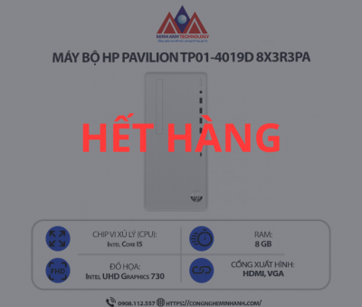 Máy bộ HP Pavilion TP01-4019d 8X3R3PA (i5 13400/ Ram 8GB/ SSD 512GB/ Windows 11/ 1Y)