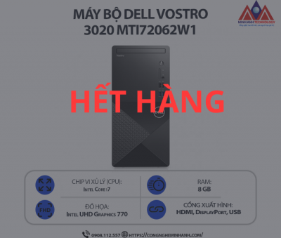 Máy bộ Dell Vostro 3020 MTI72062W1 (i7 13700/ Ram 8GB/ SSD 512GB/ Windows 11/ 1Y)