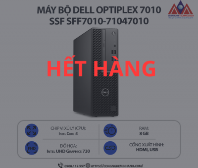 Máy bộ Dell OptiPlex 7010 SFF 71047010 (i3 13100/ Ram 8GB/ SSD 256GB/ Windows 11/ 1Y)