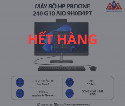 Máy bộ HP ProOne 240 G10 AIO 9H0B4PT (i7 1355U/ Ram 16GB/ SSD 512GB/ Windows 11/ 1Y)