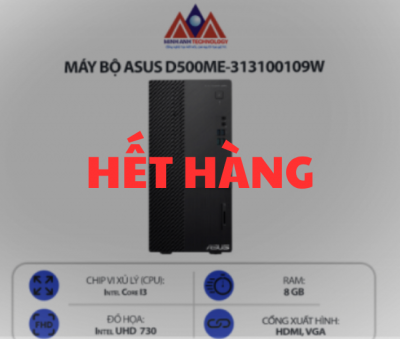Máy bộ Asus D500ME-313100109W (i3-13100/ Ram 8GB/ SSD 256GB/ Windows 11 Home/ 1Y)