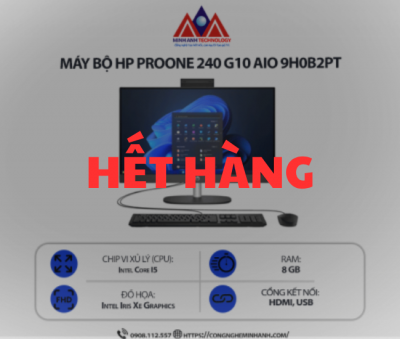 Máy bộ HP ProOne 240 G10 AIO 9H0B2PT (i5 1335U/ Ram 8GB/ SSD 512GB/ Windows 11/ 1Y)