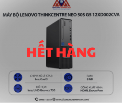 Máy bộ Lenovo ThinkCentre Neo 50S G5 12XD002CVA (I3-14100/ 8GB/ 256Gb SSD/ No OS / 1Y)