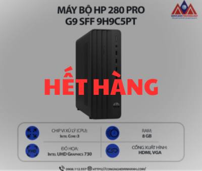 Máy bộ HP 280 Pro G9 SFF 9H9C5PT (i3 12100/ Ram 8GB/ SSD 256GB/ Windows 11/ 1Y)