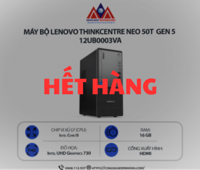 Máy bộ Lenovo ThinkCentre Neo 50t Gen 5 12UB0003VA (i5 14400/ Ram 16GB/ SSD 512GB/  Windows 11/ 1Y)