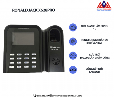Máy Chấm Công Vân Tay Ronald Jack X628PRO