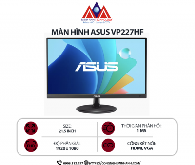 Màn hình máy tính ASUS VP227HF 21.45″ FHD VA 100Hz 1ms