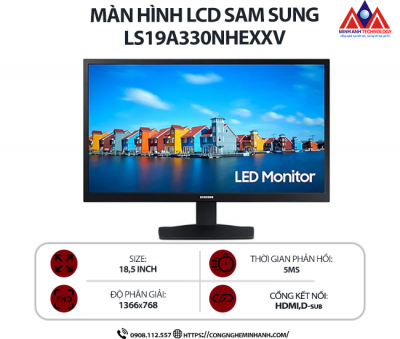 Màn hình máy tính Samsung LS19A330NHEXXV (27 inch TN/ 1366x768/ 250cd/m2/ 5ms/ 60Hz), bảo hành 24 tháng