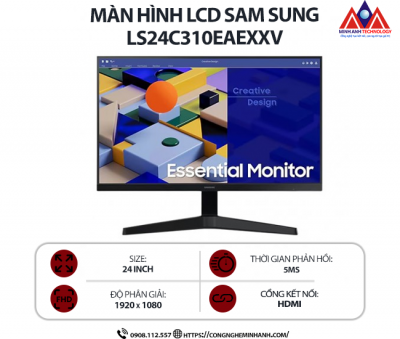 Màn hình máy tính Samsung LS24C310EAEXXV (24 inch IPS/ 1920 x 1080/ 250cd/m2/ 5ms/ 75Hz), bảo hành 24 tháng