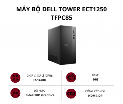 Máy bộ Dell Tower DT1265 V9901 (Ryzen 5 150/ Ram 16GB/ SSD 512GB/ AMD Radeon 660M/ Win 11 Home SL)