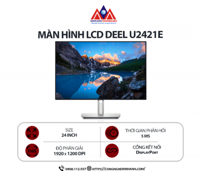 Màn hình máy tính Dell U2421E (24 inch / 1920 x 1200/ 350 CD/M2 / 5MS/ 75Hz)  bảo hành 24 tháng Màn hình máy tính Dell U2421E (24 inch / 1920 x 1200/ 350 CD/M2 / 5MS/ 75Hz)  bảo hành 24 tháng
