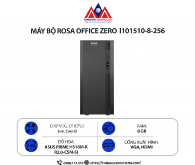 Máy bộ Rosa OFFICE II I101510-8-256 (I3-12100/ Ram 8GB/ SSD 256GB/ Windows 11 Home)