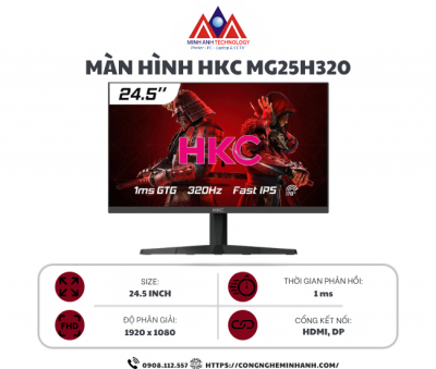Màn hình HKC MG25H320 (24.5 inch /FHD /Fast IPS  /320Hz /1ms)