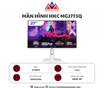 Màn hình HKC MG27T3Q (27 inch /QHD /IPS /165Hz /1ms)