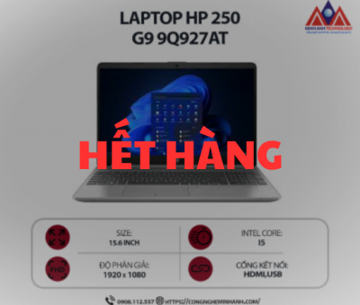Laptop HP 250 G9 9Q927AT (i5 1235U/ Ram 8GB/ SSD 512GB/ Windows 11 / 1Y/ Bạc)
