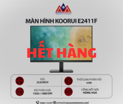 Màn hình máy tính Koorui E2411F (23.8 inch / 1920 x 1080 / 250 cd/m2 / 6ms / 100Hz) , bảo hành 24 tháng