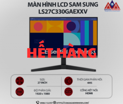 Màn hình máy tính Samsung LS27C330GAEXXV (27 inch IPS/ 1920 x 1080/ 250cd/m2/ 5ms/ 100Hz), bảo hành 24 tháng