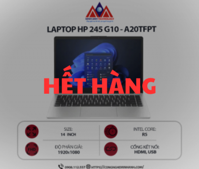 Laptop HP 245 G10 A20TFPT - R5-7530U/16GB/256GB/14