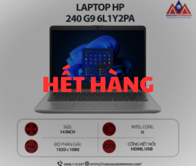 Laptop HP 240 G9 6L1Y2PA (i5 1235U/ Ram 8GB/ SSD 512GB/ Windows 11/ 1Y/ Bạc)