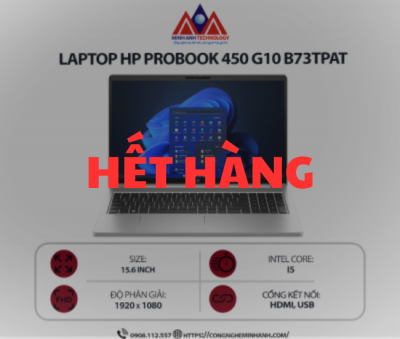 Laptop HP ProBook 450 G10 B73TPAT (i5 1334U/ 16GB/ 512GB SSD/ 15.6 inch FHD/ Win 11 Home/ Bạc)