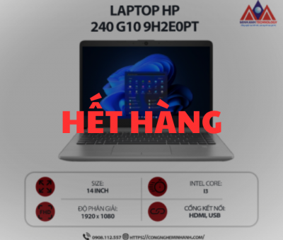 Laptop HP 240 G10 9H2E0PT (i3 1315U/ Ram 8GB/ SSD 512GB/ Windows 11/ 1Y/ Bạc)