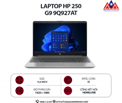 Laptop HP 250 G9 9Q927AT (i5 1235U/ Ram 8GB/ SSD 512GB/ Windows 11 / 1Y/ Bạc)