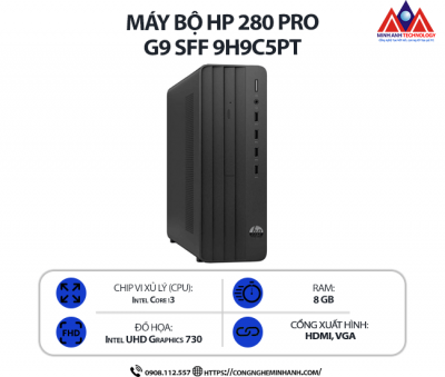 Máy bộ HP 280 Pro G9 SFF 9H9C5PT (i3 12100/ Ram 8GB/ SSD 256GB/ Windows 11/ 1Y)