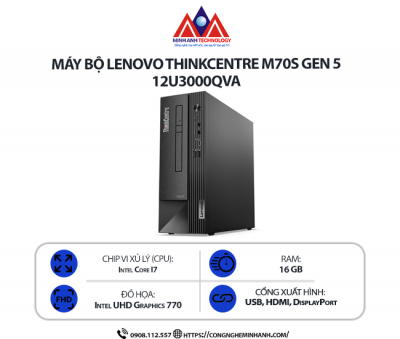 Máy bộ Lenovo ThinkCentre M70s Gen 5 12U3000QVA (i7 14700/ Ram 16GB/ SSD 512GB/ 1Y)