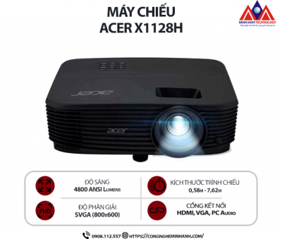 Máy chiếu Acer X1128H (DLP/ 4800 Ansi Lumens/ SVGA)