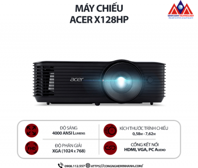 Máy chiếu Acer X128HP (DLP/ 4000 Lumens/ XGA)