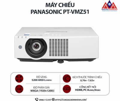 Máy chiếu Panasonic PT-VMZ51 (LCD/ 5200 Ansi Lumens/ WUXGA)