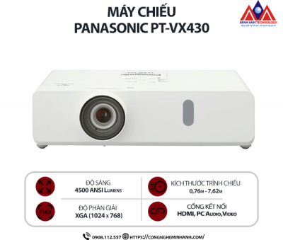 Máy chiếu Panasonic PT-VX430 (LCD/ 4500 Ansi Lumens/ XGA)