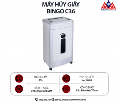 Máy hủy giấy BINGO C36